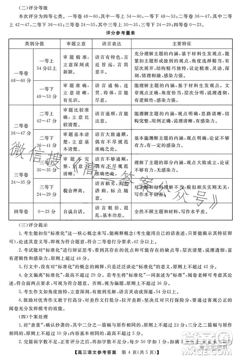 金科大聯(lián)考高三年級2022-2023學(xué)年4月份模擬考語文試卷答案