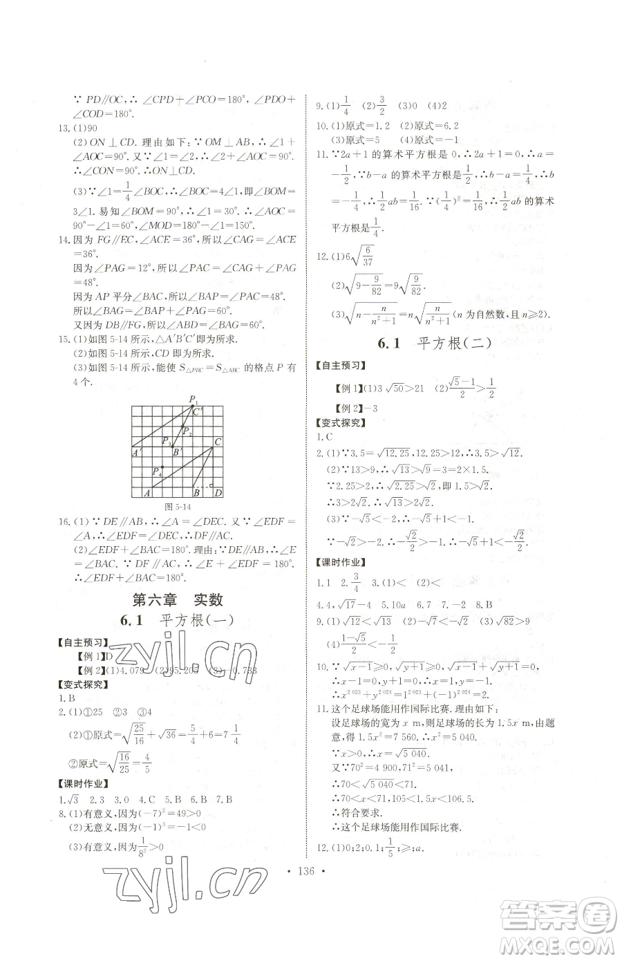 長江少年兒童出版社2023長江全能學(xué)案同步練習(xí)冊七年級下冊數(shù)學(xué)人教版參考答案