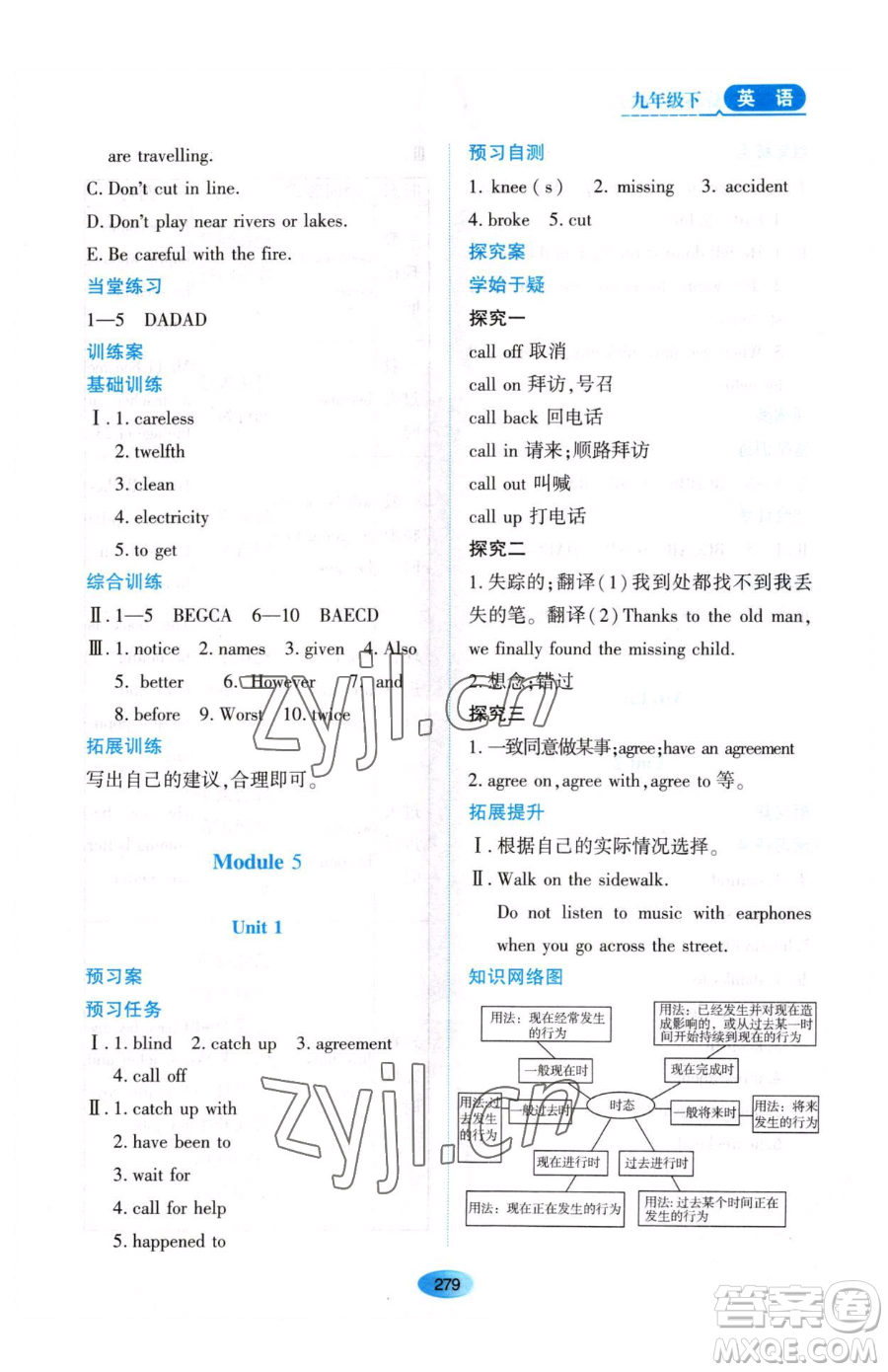 黑龍江教育出版社2023資源與評價九年級下冊英語外研版參考答案