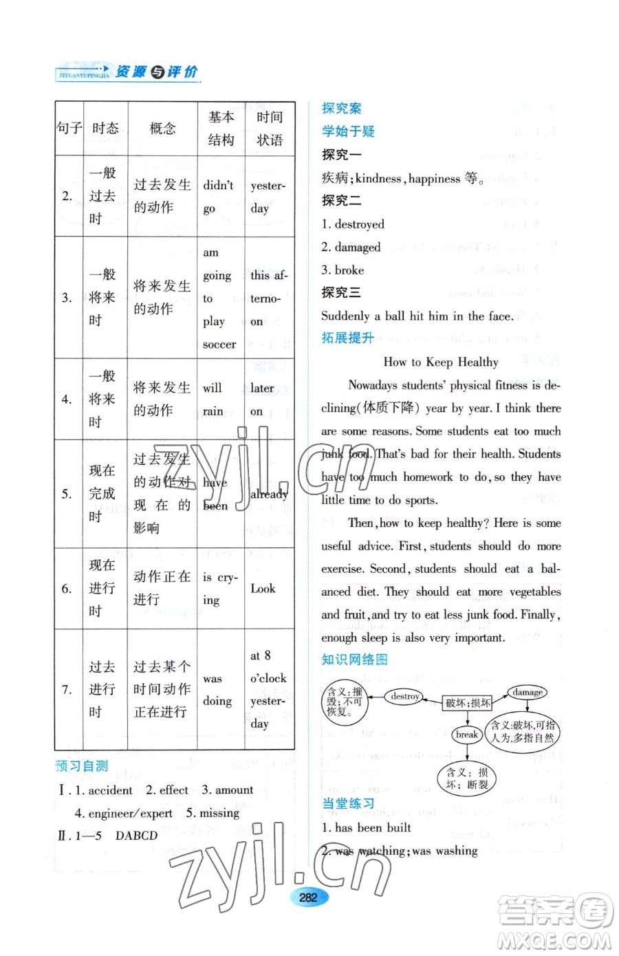 黑龍江教育出版社2023資源與評價九年級下冊英語外研版參考答案