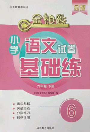 山東教育出版社2023金鑰匙小學(xué)語文試卷基礎(chǔ)練六年級下冊人教版參考答案