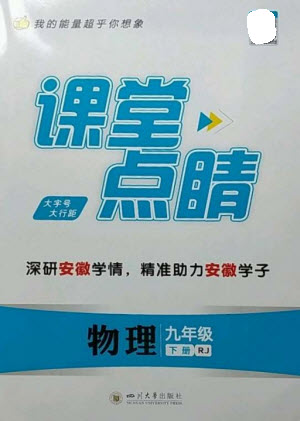 四川大學出版社2023課堂點睛九年級物理下冊人教版安徽專版參考答案