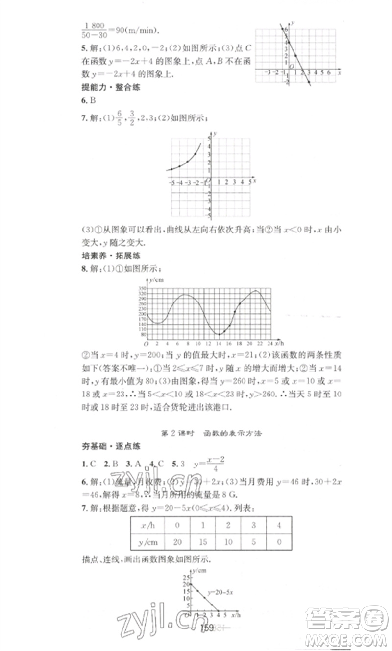 江西教育出版社2023精英新課堂三點(diǎn)分層作業(yè)八年級(jí)數(shù)學(xué)下冊(cè)人教版參考答案