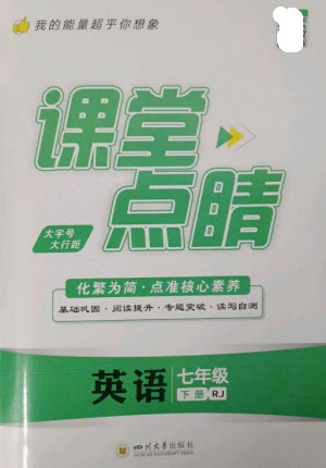 四川大學(xué)出版社2023課堂點睛七年級英語下冊人教版參考答案