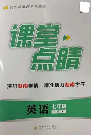 四川大學(xué)出版社2023課堂點(diǎn)睛七年級(jí)英語(yǔ)下冊(cè)人教版湖南專版參考答案