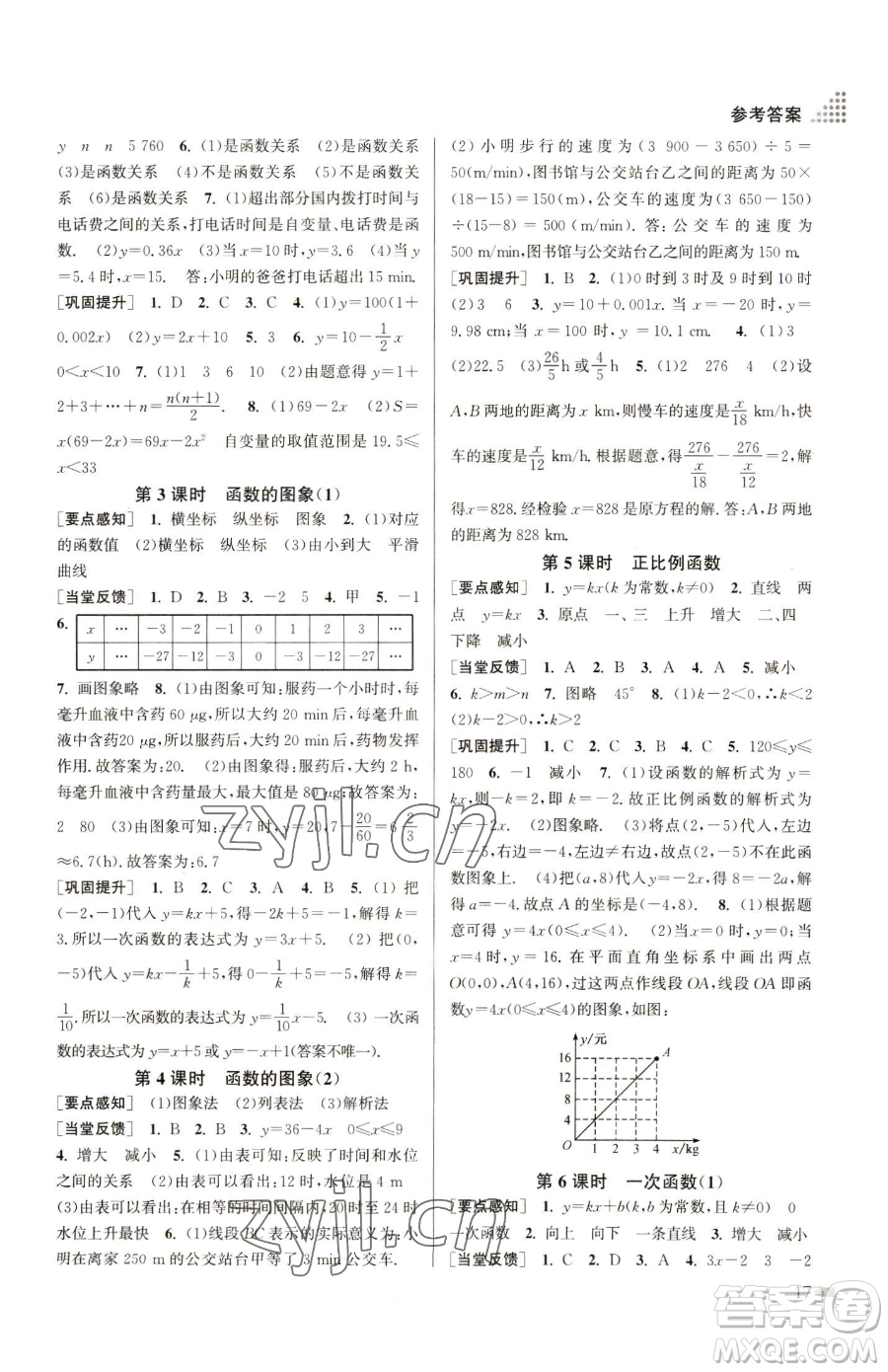 江蘇鳳凰美術(shù)出版社2023創(chuàng)新課時(shí)作業(yè)本八年級(jí)下冊(cè)數(shù)學(xué)全國(guó)版參考答案