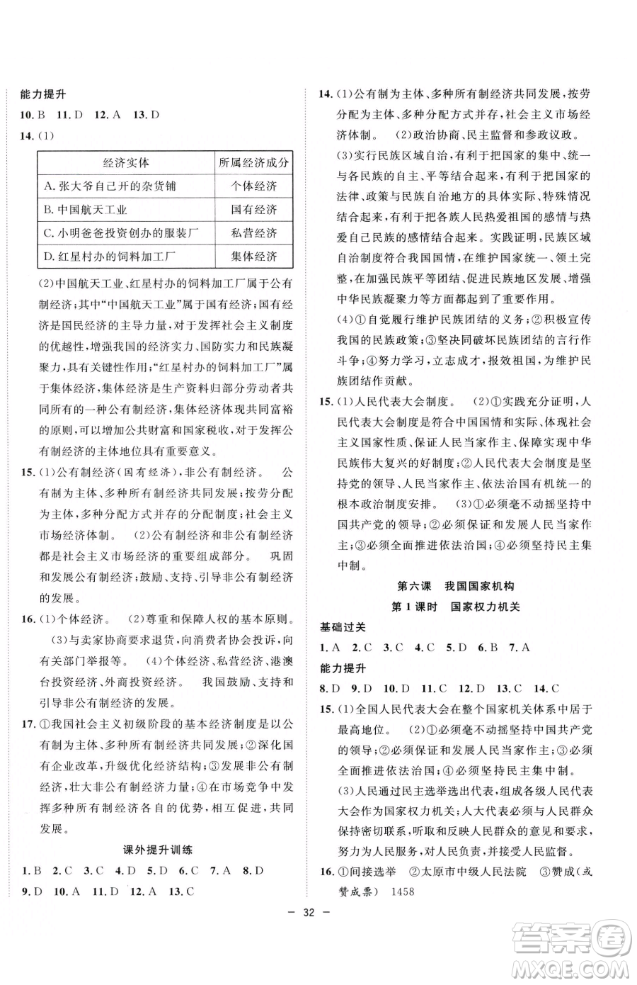 合肥工業(yè)大學(xué)出版社2023全頻道課時(shí)作業(yè)八年級(jí)下冊(cè)道德與法治人教版參考答案