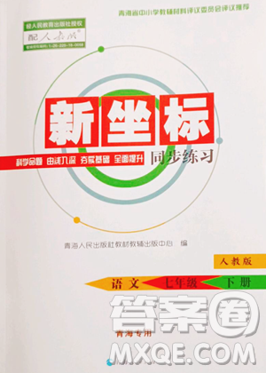 青海人民出版社2023新坐標同步練習七年級下冊語文人教版青海專用參考答案