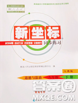 青海人民出版社2023新坐標(biāo)同步練習(xí)八年級下冊道德與法治人教版青海專用參考答案