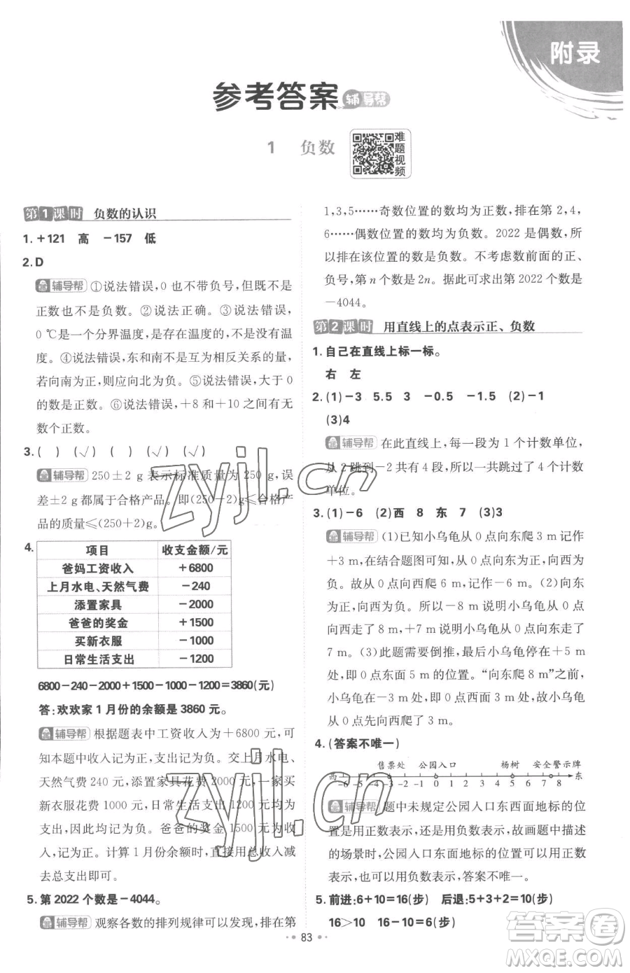 首都師范大學(xué)出版社2023小學(xué)必刷題六年級(jí)下冊(cè)數(shù)學(xué)人教版參考答案