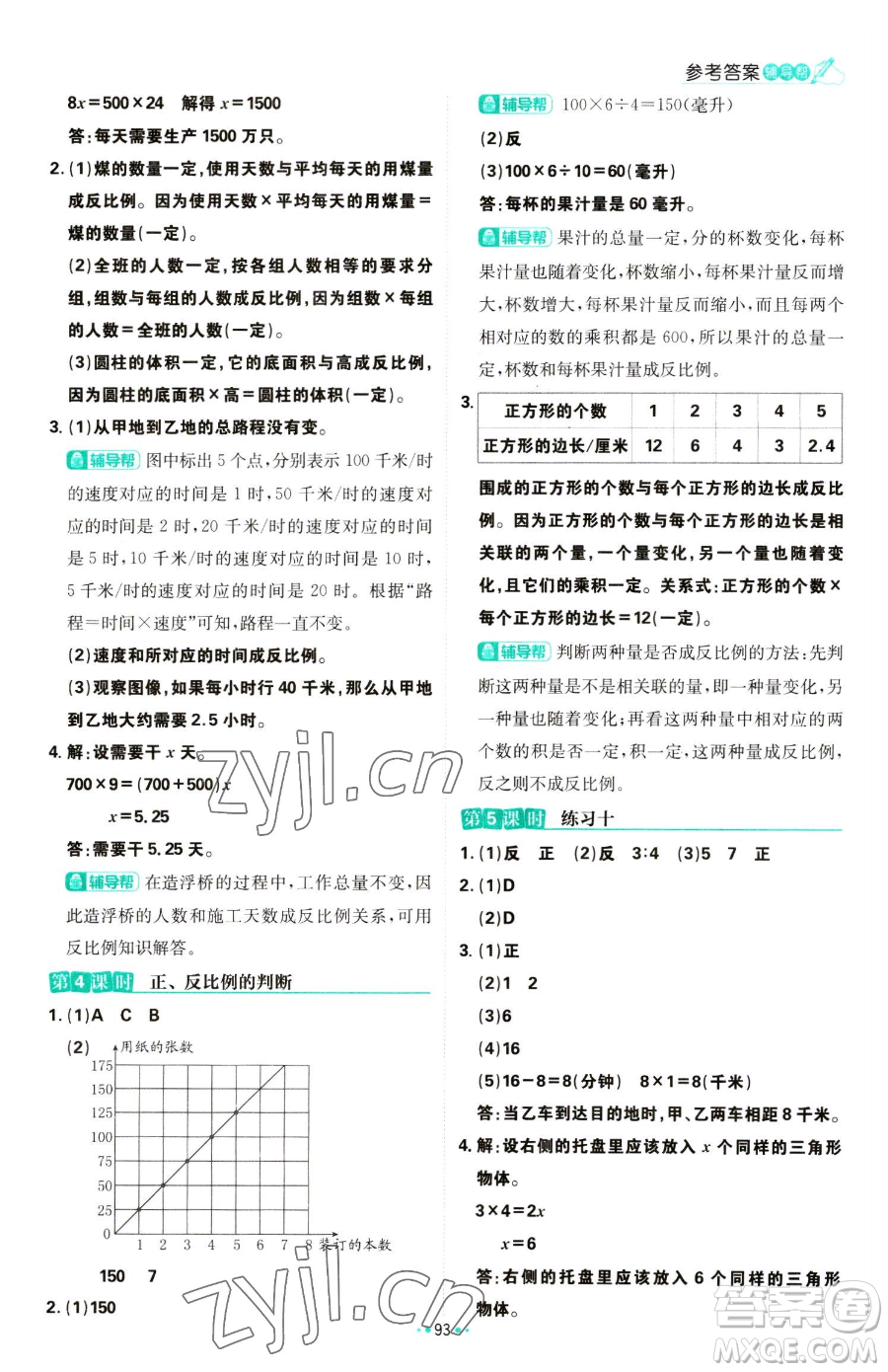 首都師范大學出版社2023小學必刷題六年級下冊數(shù)學人教版參考答案