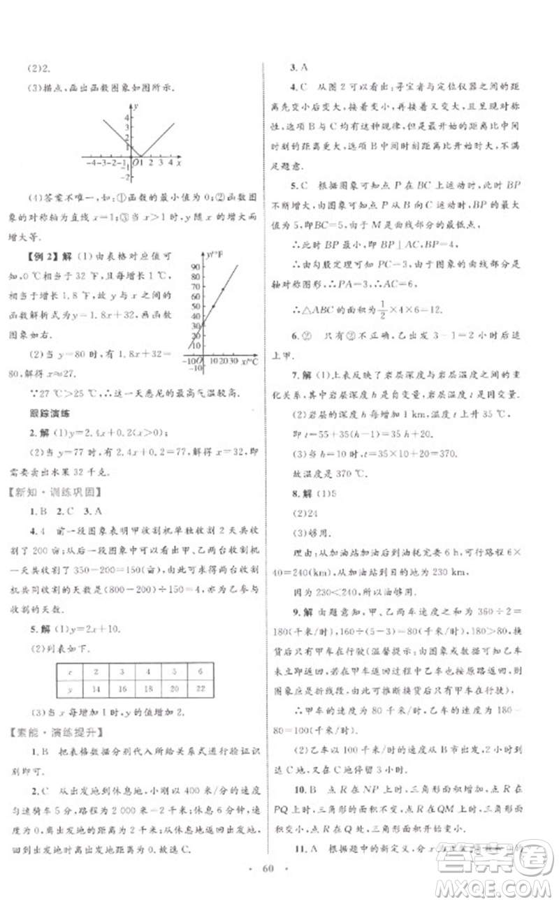 內(nèi)蒙古教育出版社2023初中同步學(xué)習(xí)目標(biāo)與檢測八年級數(shù)學(xué)下冊人教版參考答案