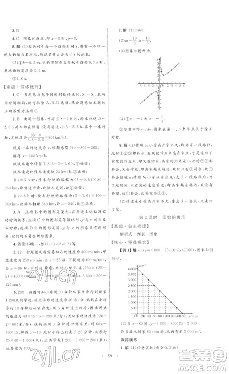 內(nèi)蒙古教育出版社2023初中同步學(xué)習(xí)目標(biāo)與檢測八年級數(shù)學(xué)下冊人教版參考答案