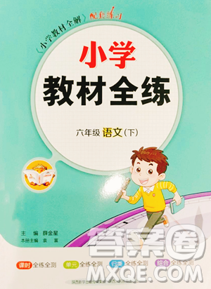 陜西人民教育出版社2023小學(xué)教材全練六年級下冊語文人教版參考答案