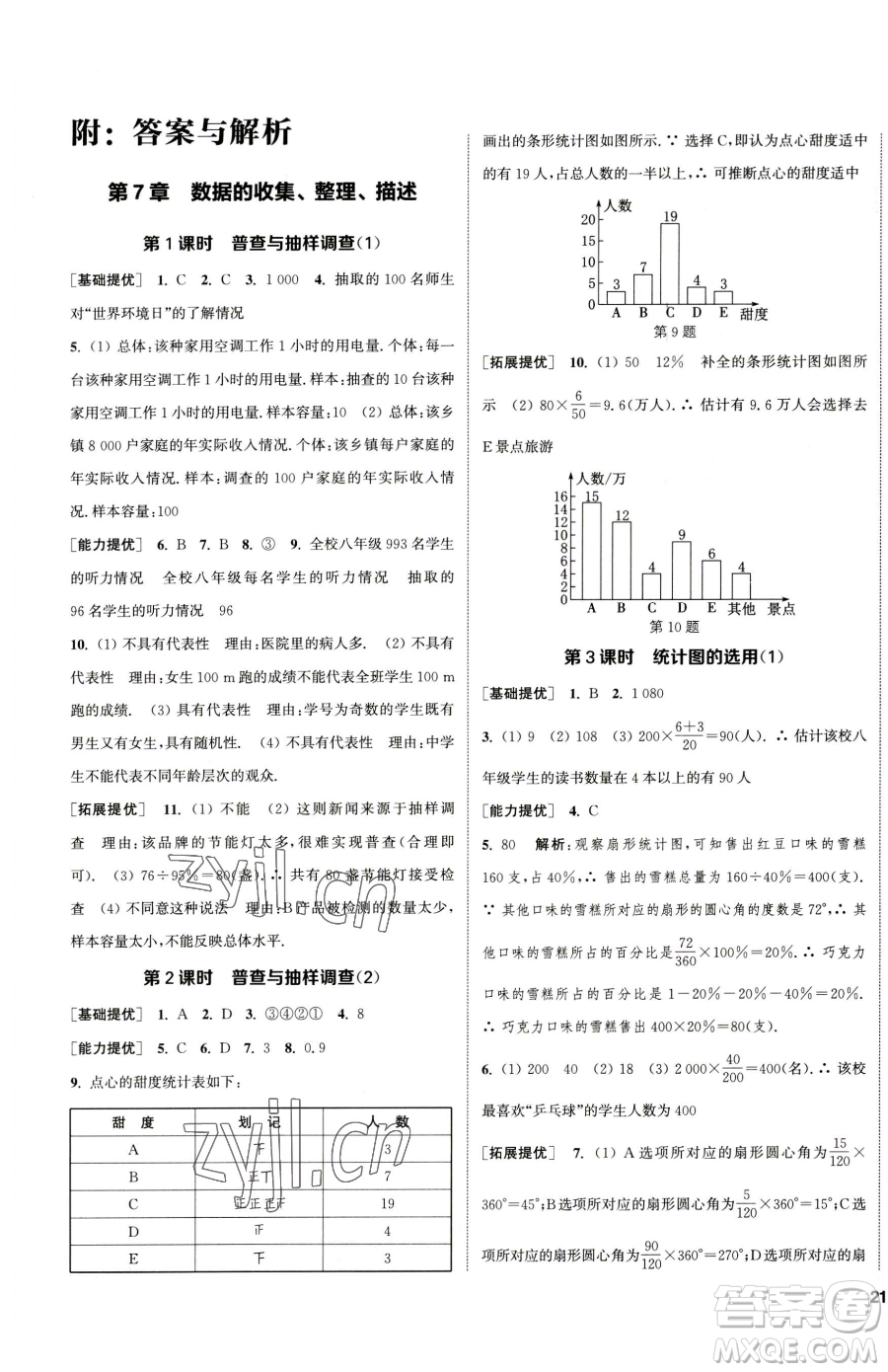 南京大學出版社2023提優(yōu)訓練課課練八年級下冊數(shù)學蘇科版徐州專版參考答案