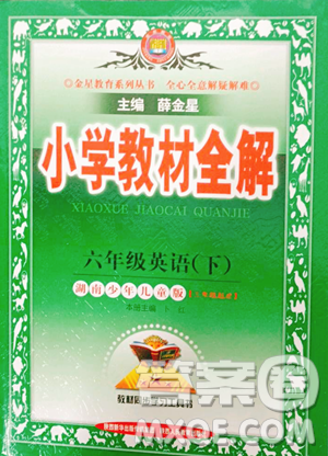 陜西人民教育出版社2023小學(xué)教材全解六年級(jí)下冊(cè)英語(yǔ)湘少版三起參考答案