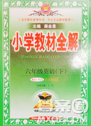 陜西人民教育出版社2023小學(xué)教材全解六年級下冊英語人教PEP版三起參考答案