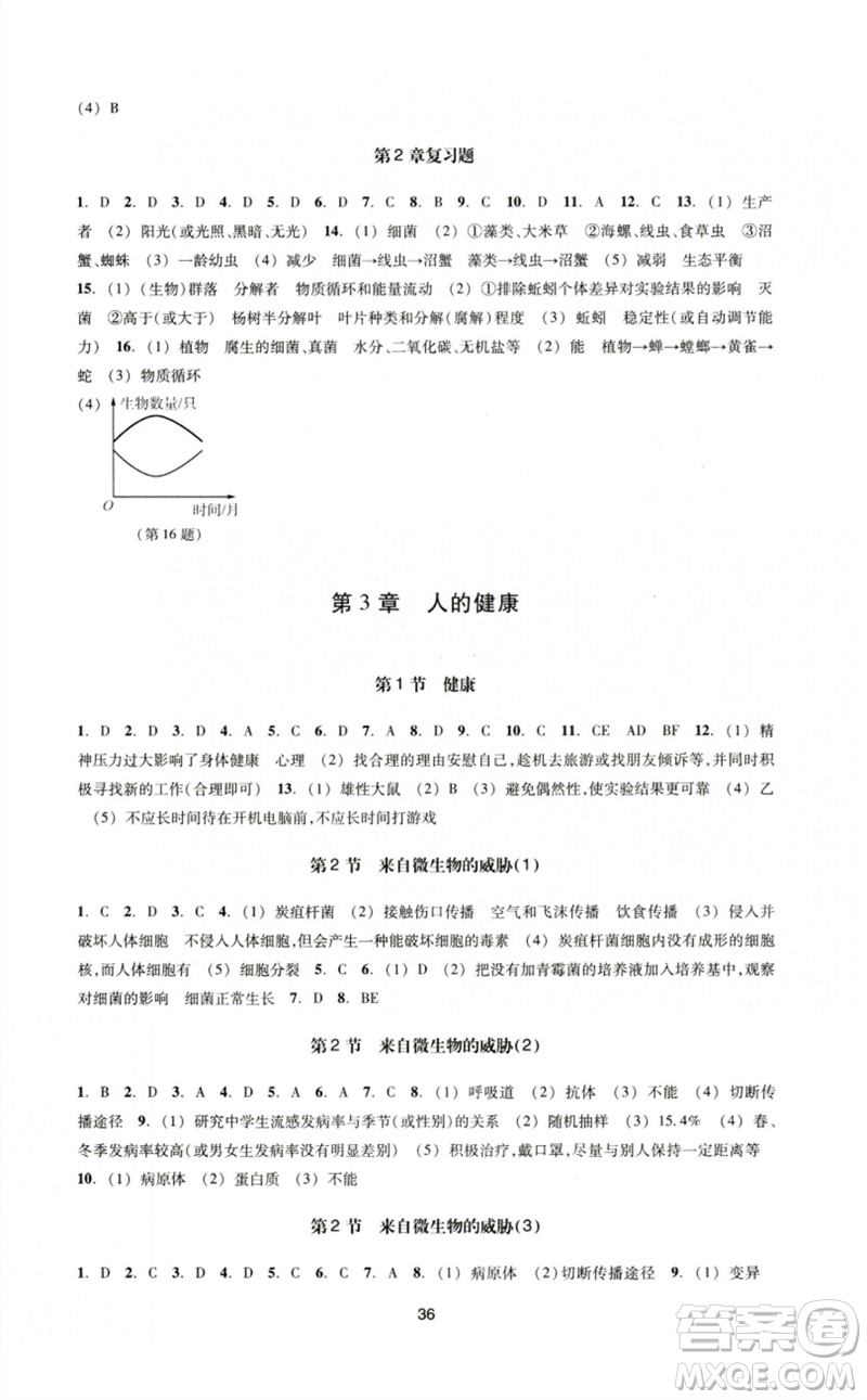 浙江教育出版社2023學(xué)能評價八年級科學(xué)下冊浙教版參考答案