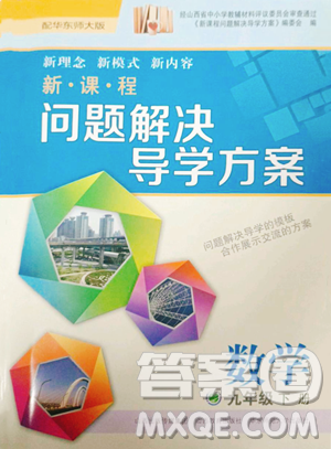 山西教育出版社2023新課程問(wèn)題解決導(dǎo)學(xué)方案九年級(jí)下冊(cè)數(shù)學(xué)華東師大版參考答案