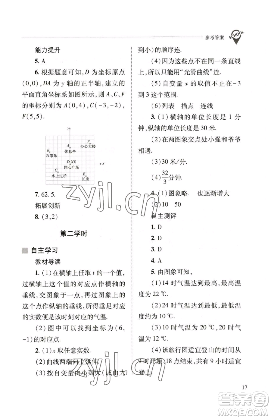 山西教育出版社2023新課程問題解決導學方案八年級下冊數(shù)學華東師大版參考答案