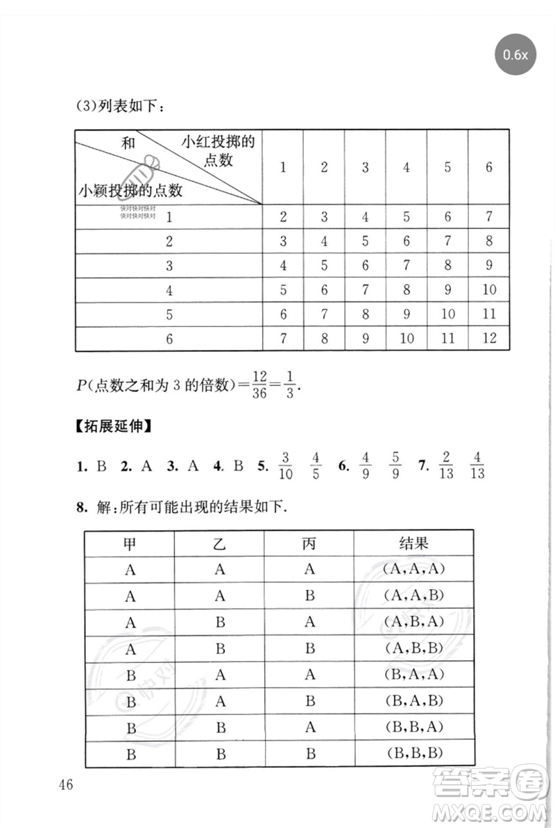 團結(jié)出版社2023劍指中考九年級數(shù)學(xué)通用版懷化專版參考答案