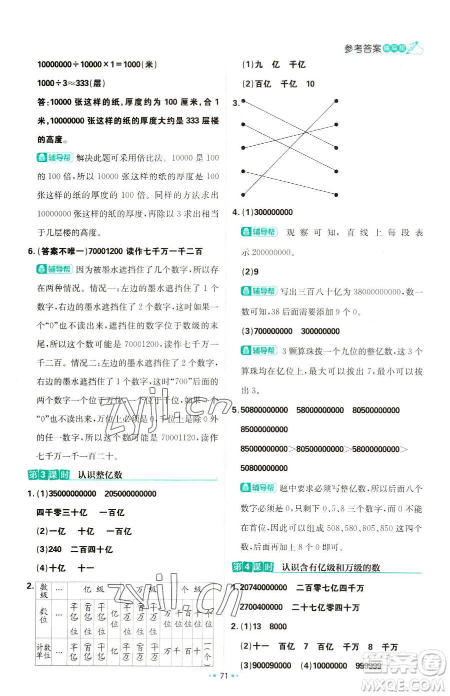 首都師范大學(xué)出版社2023小學(xué)必刷題四年級下冊數(shù)學(xué)蘇教版參考答案