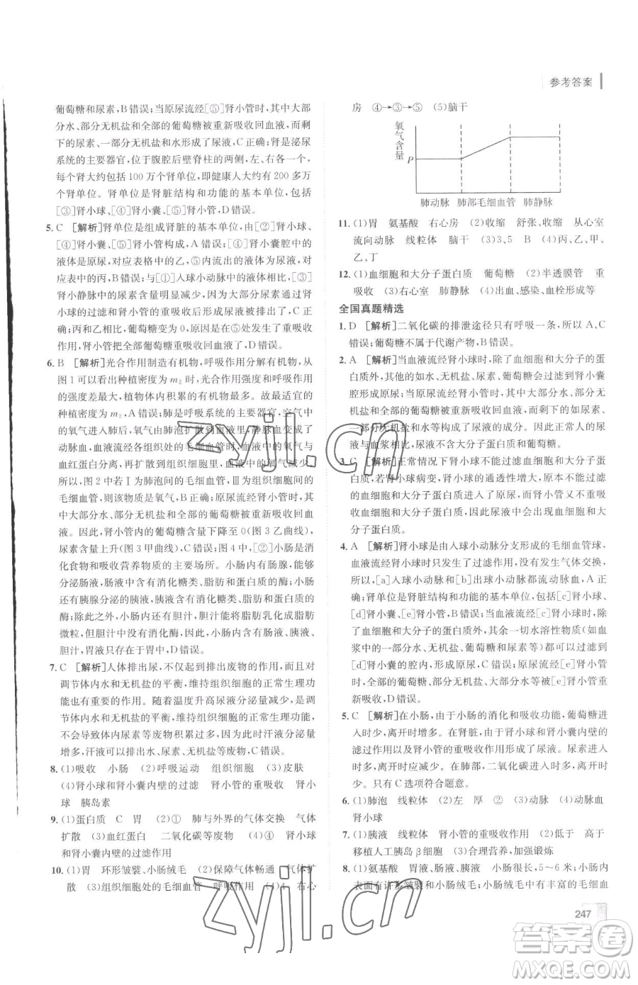 新疆青少年出版社2023升學(xué)錦囊九年級全一冊生物泰安專版參考答案