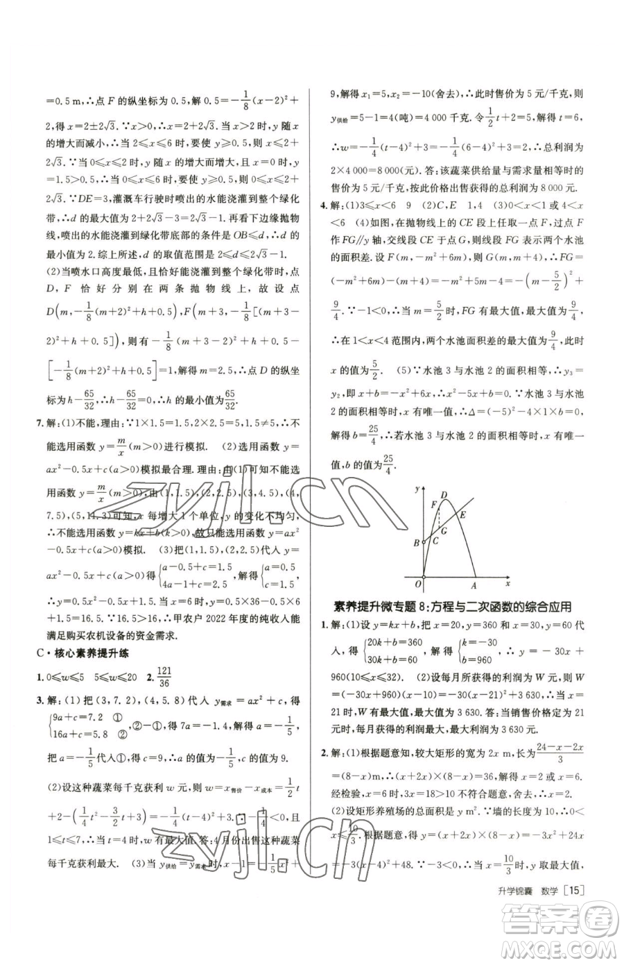 新疆青少年出版社2023升學(xué)錦囊九年級(jí)全一冊(cè)數(shù)學(xué)青島專(zhuān)版參考答案