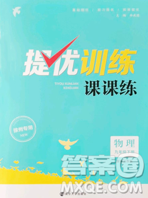 南京大學出版社2023提優(yōu)訓練課課練九年級下冊物理蘇科版徐州專版參考答案