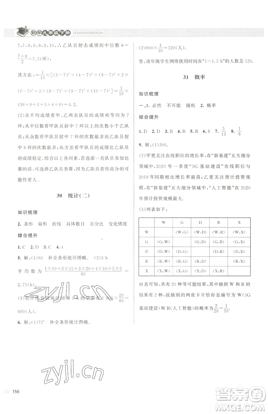 北京師范大學(xué)出版社2023課堂精練九年級(jí)下冊數(shù)學(xué)北師大版江西專版參考答案