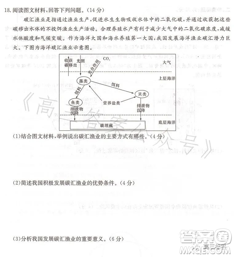 名校聯(lián)考聯(lián)合體2023年春季高二期末聯(lián)考暨新高三適應(yīng)性聯(lián)合考試地理試卷答案