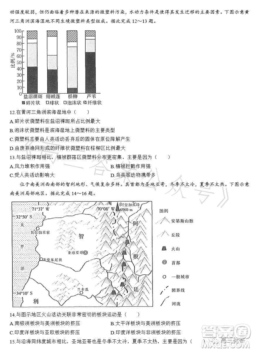 2023江西金太陽聯(lián)考高二6月聯(lián)考地理試卷答案