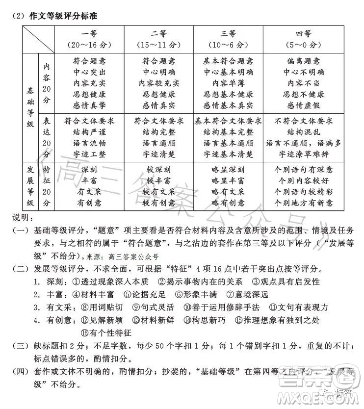 成都市2021級高中畢業(yè)班摸底測試語文試卷答案