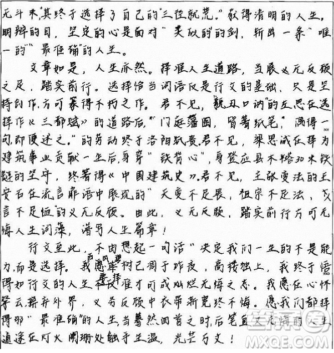 無論你所要的是什么真正能夠表現(xiàn)它的句子只有一句材料作文800字 