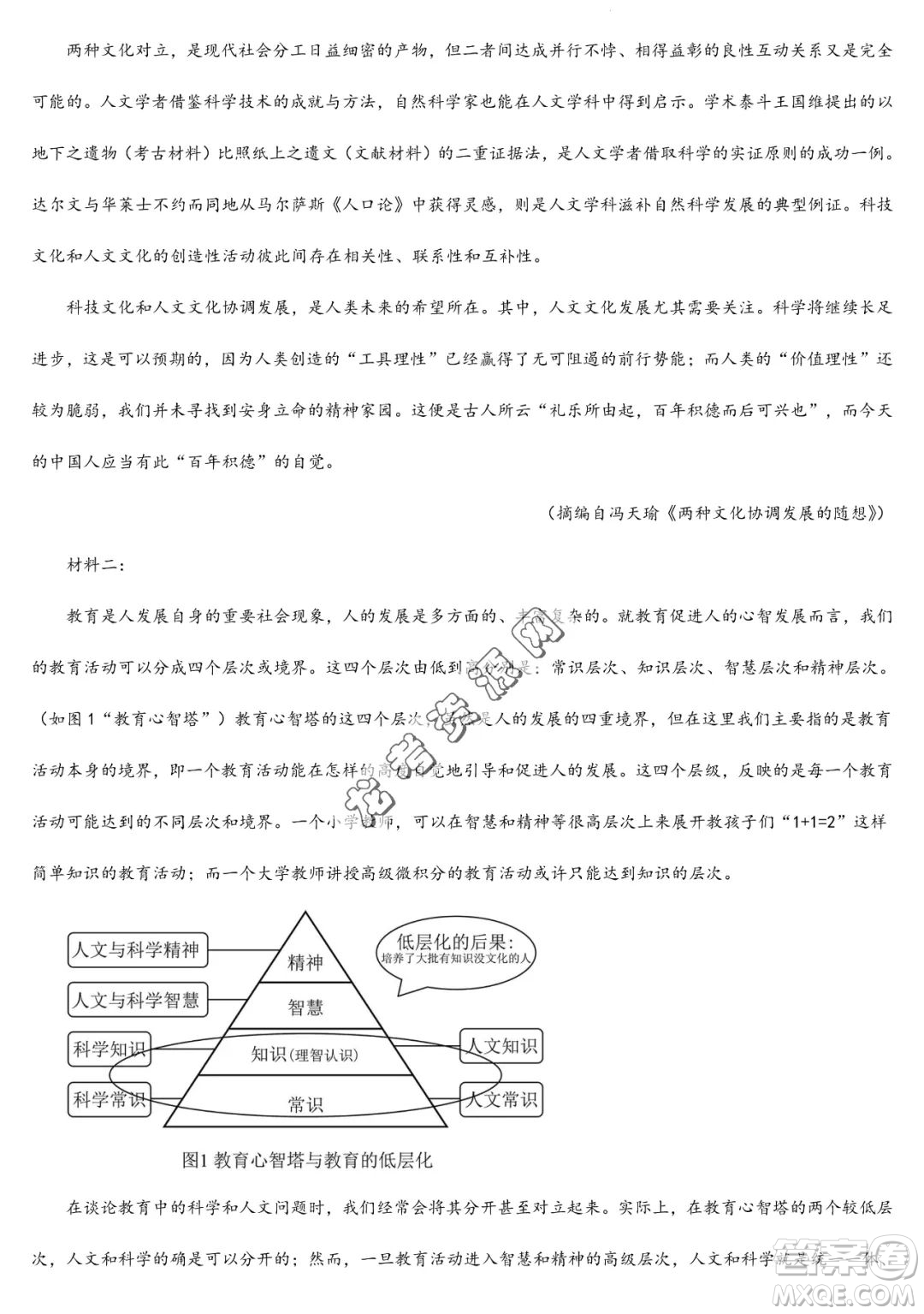 大慶實(shí)驗(yàn)中學(xué)2022-2023學(xué)年高二下學(xué)期期末考試語文試題答案