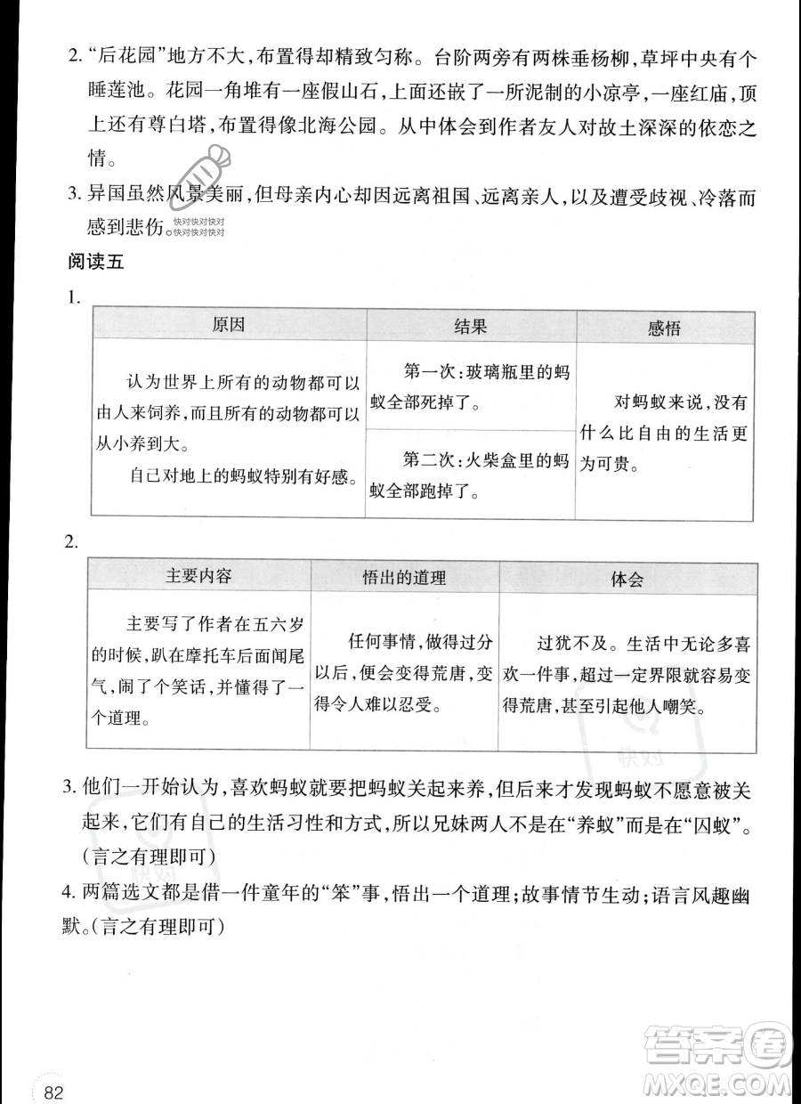 遼寧師范大學(xué)出版社2023年暑假樂園五年級語文通用版答案