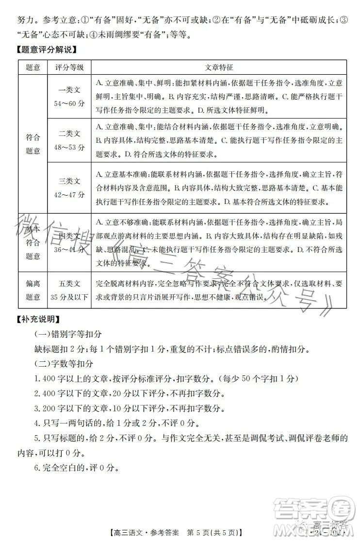 2024屆河南省金太陽高三名校聯(lián)考入學(xué)摸底考試語文試卷答案