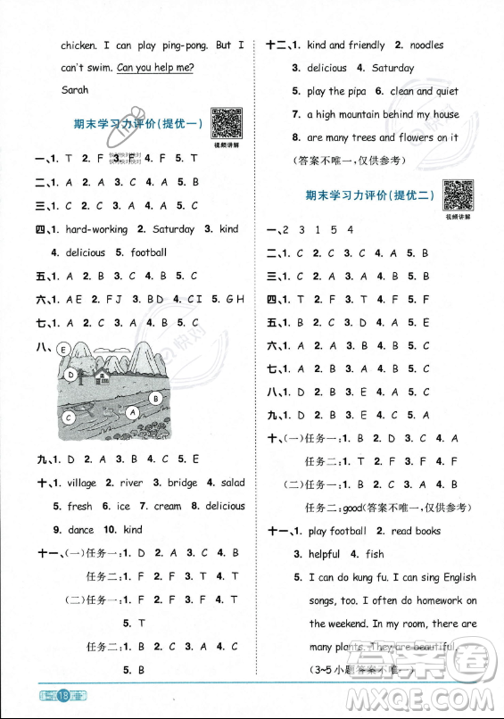 江西教育出版社2023陽光同學(xué)課時優(yōu)化作業(yè)五年級上冊英語人教PEP版答案