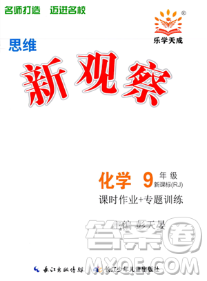 長江少年兒童出版社2023思維新觀察九年級全冊化學(xué)人教版答案