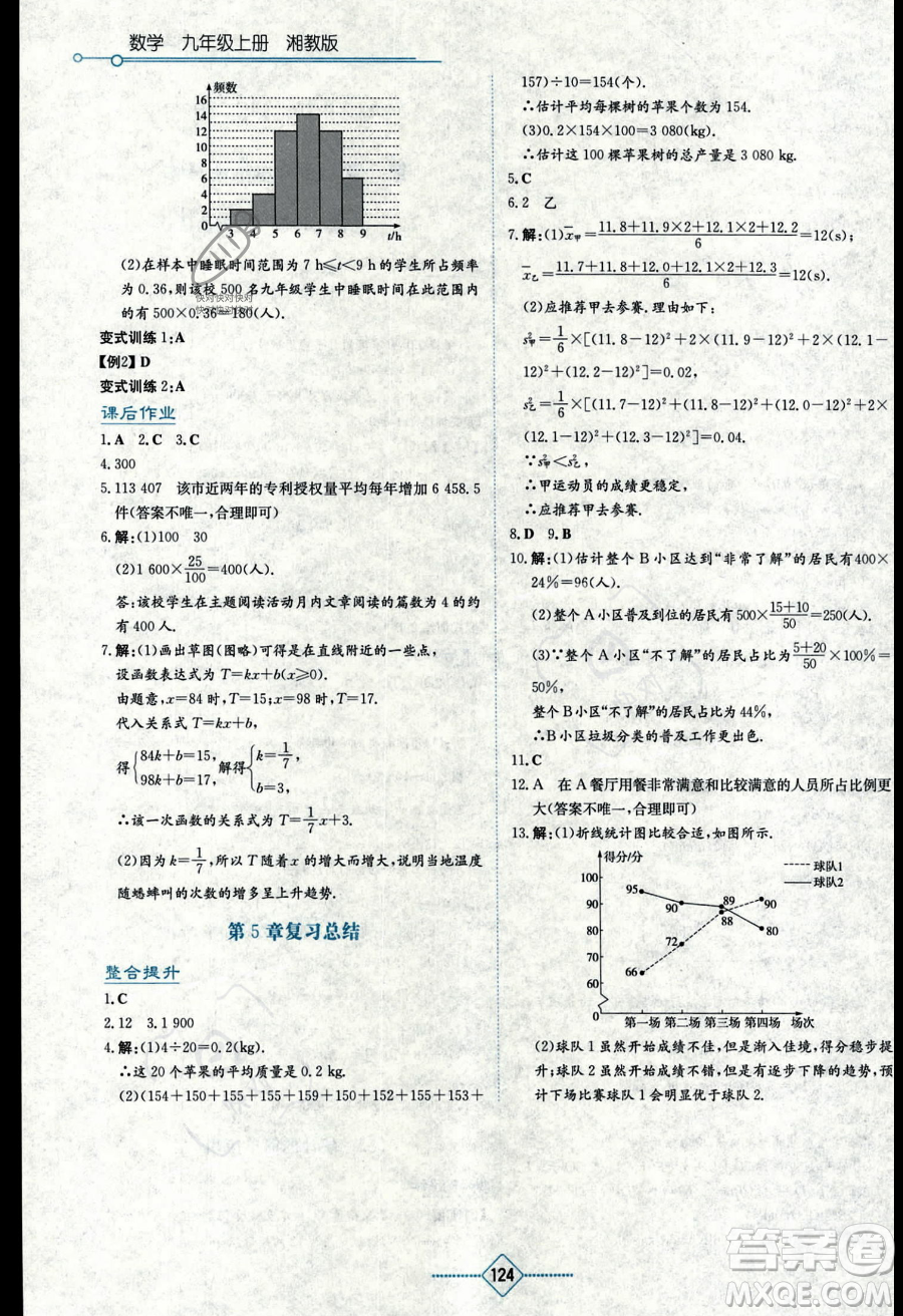 湖南教育出版社2023學(xué)法大視野九年級(jí)上冊(cè)數(shù)學(xué)湘教版答案