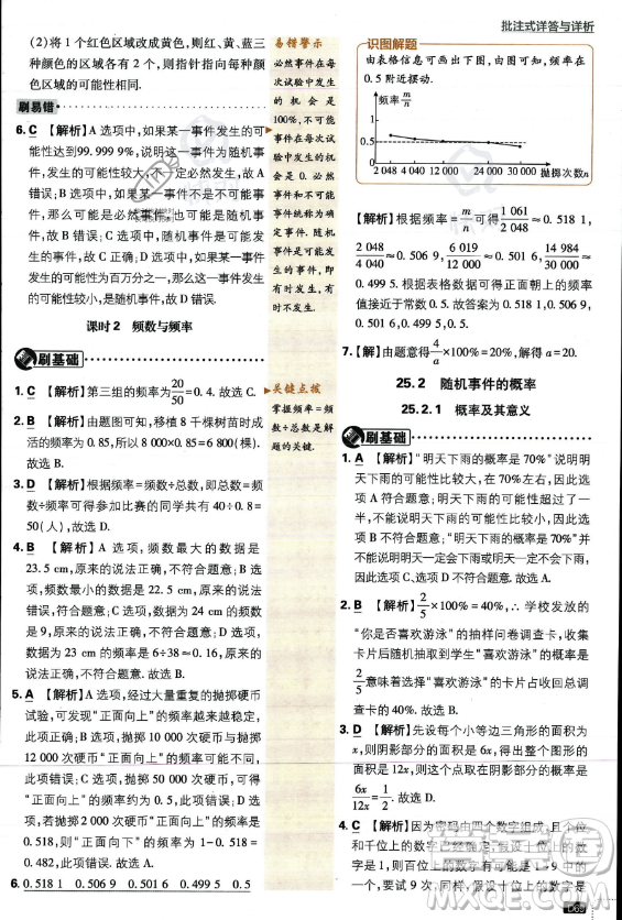 開明出版社2024屆初中必刷題九年級上冊數(shù)學(xué)華師版答案