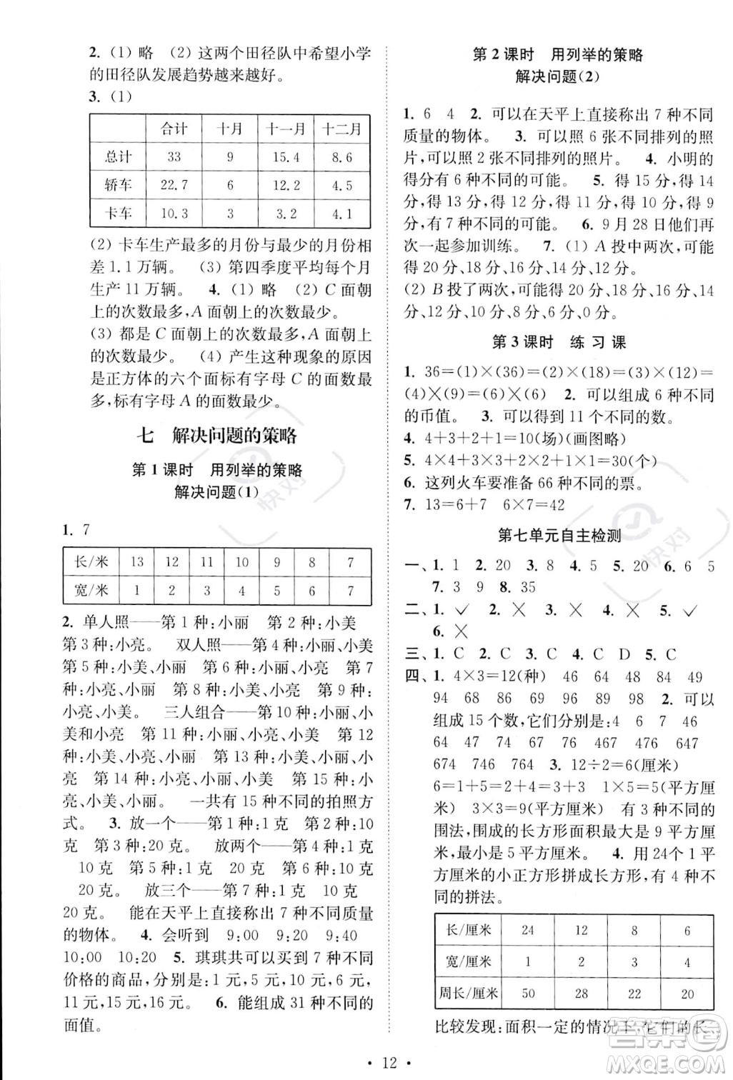 江蘇鳳凰美術(shù)出版社2023年秋季創(chuàng)新課時作業(yè)本五年級上冊數(shù)學(xué)江蘇版答案