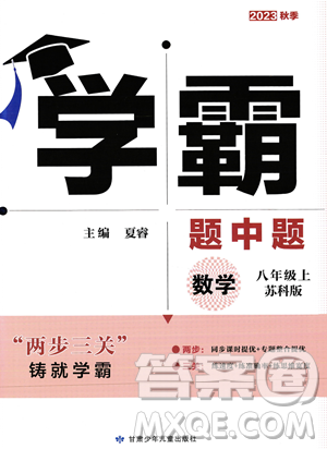 甘肅少年兒童出版社2023年秋季學(xué)霸題中題八年級(jí)上冊(cè)數(shù)學(xué)蘇科版答案