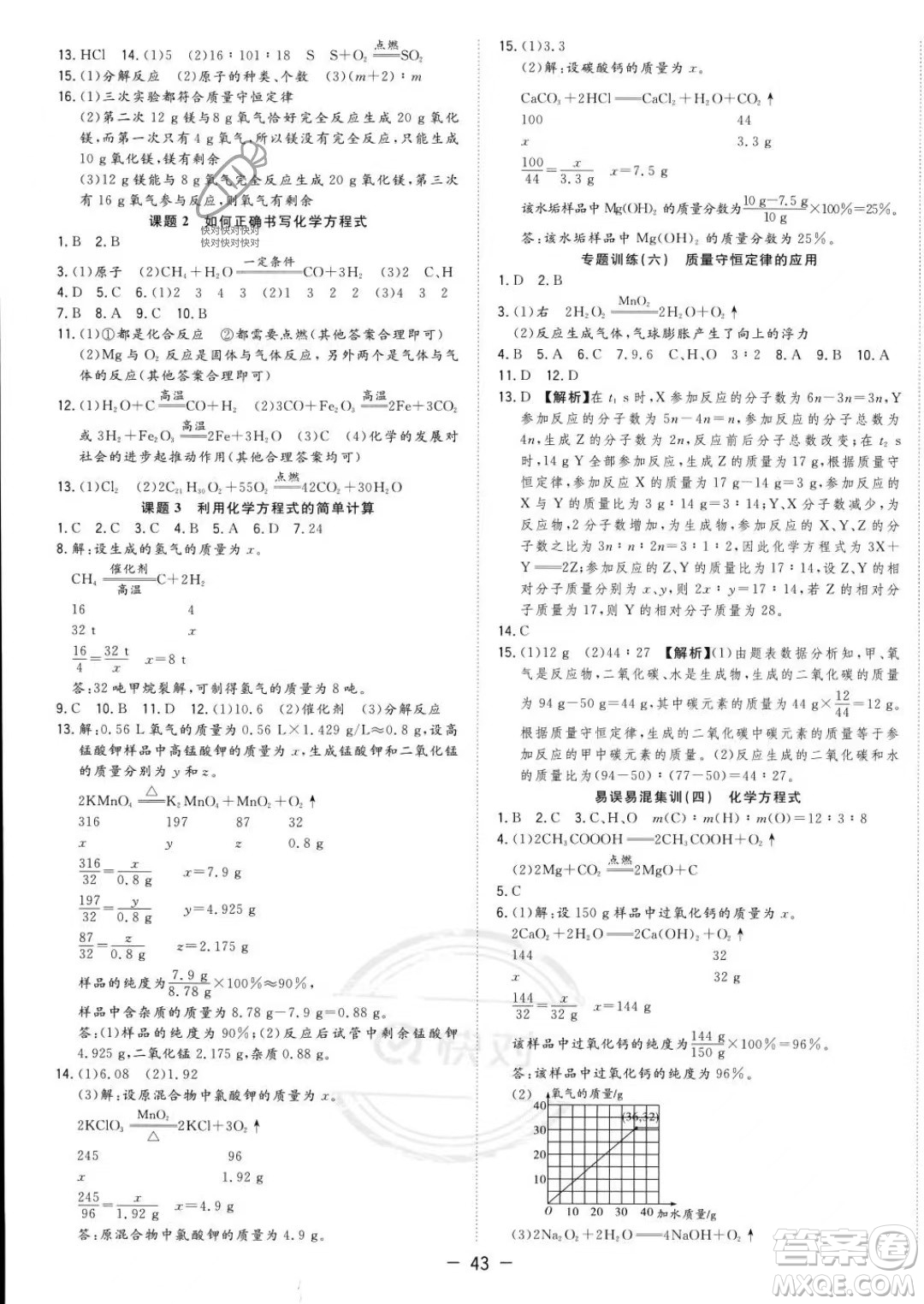 合肥工業(yè)大學出版社2023年秋季全頻道課時作業(yè)九年級上冊化學人教版答案