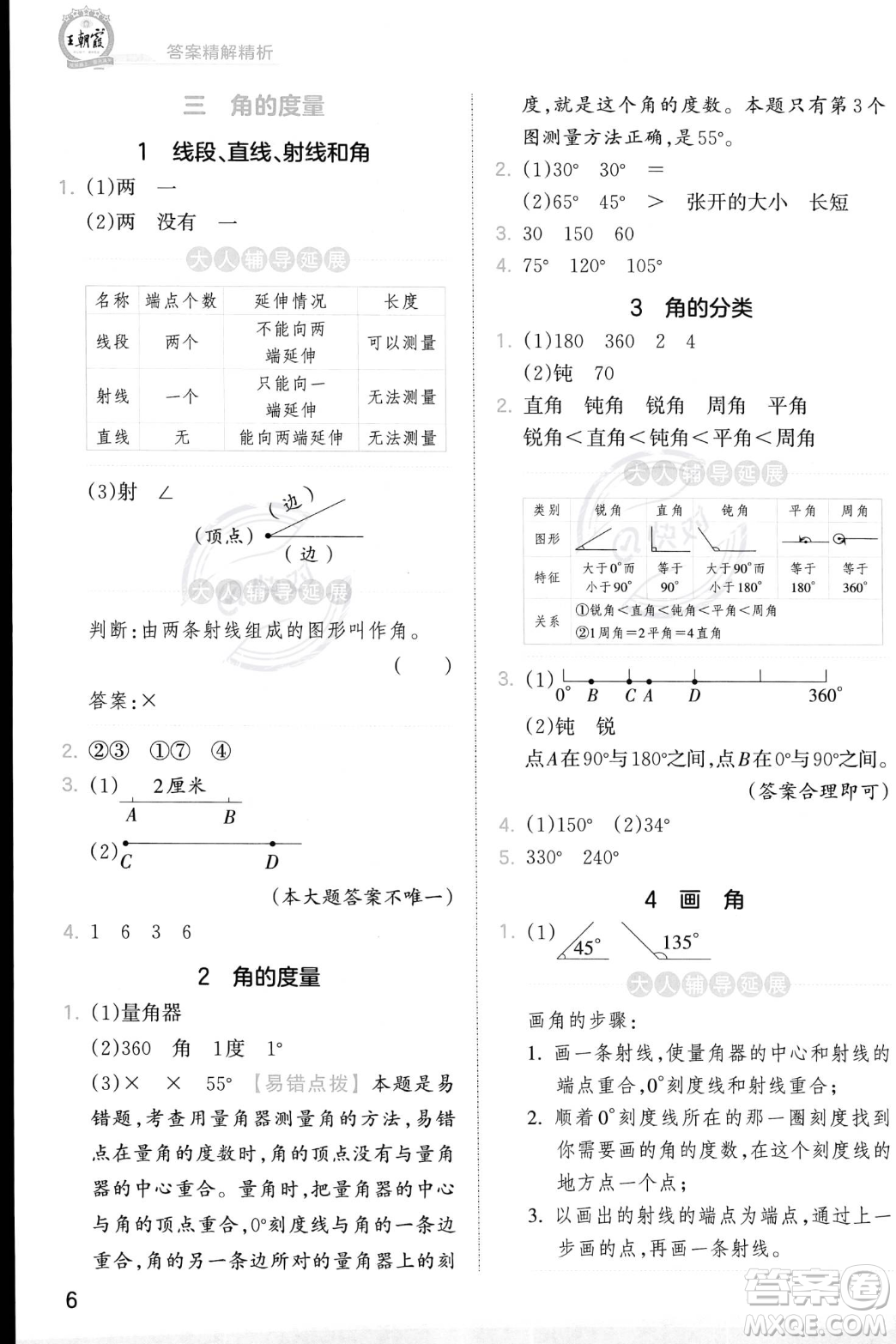 江西人民出版社2023年秋季王朝霞創(chuàng)維新課堂四年級上冊數(shù)學(xué)人教版答案