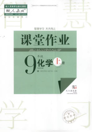 武漢出版社2023年秋智慧學(xué)習(xí)天天向上課堂作業(yè)九年級(jí)化學(xué)上冊(cè)人教版參考答案