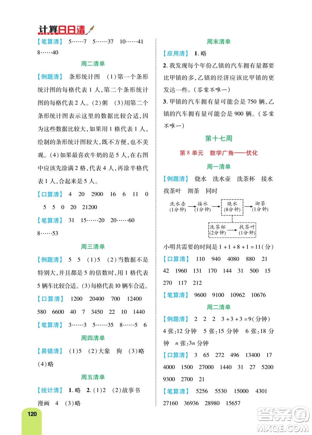 天津人民出版社2023年秋打好雙基計(jì)算日日清四年級(jí)數(shù)學(xué)上冊(cè)人教版參考答案