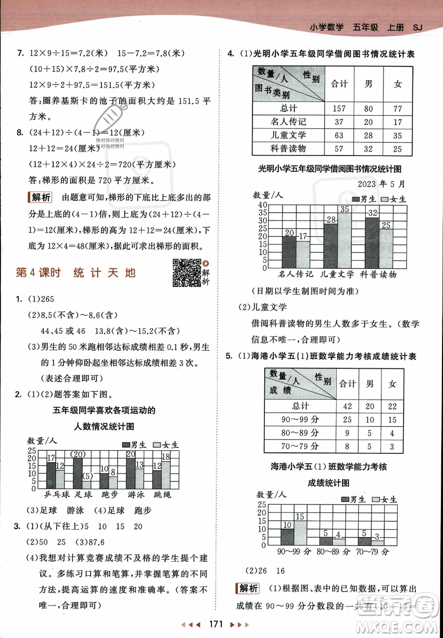 教育科學(xué)出版社2023年秋53天天練五年級上冊數(shù)學(xué)蘇教版答案