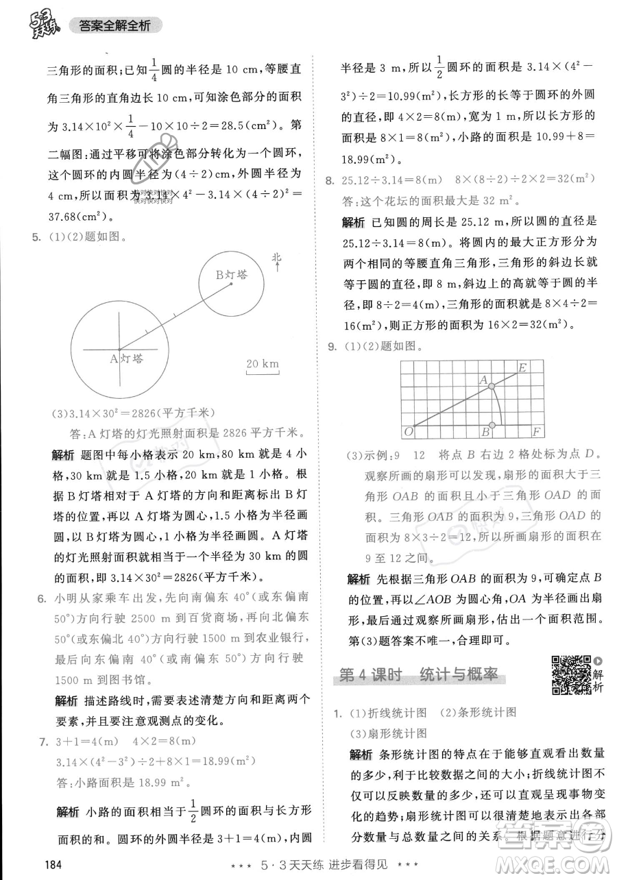 教育科學(xué)出版社2023年秋53天天練六年級上冊數(shù)學(xué)人教版答案