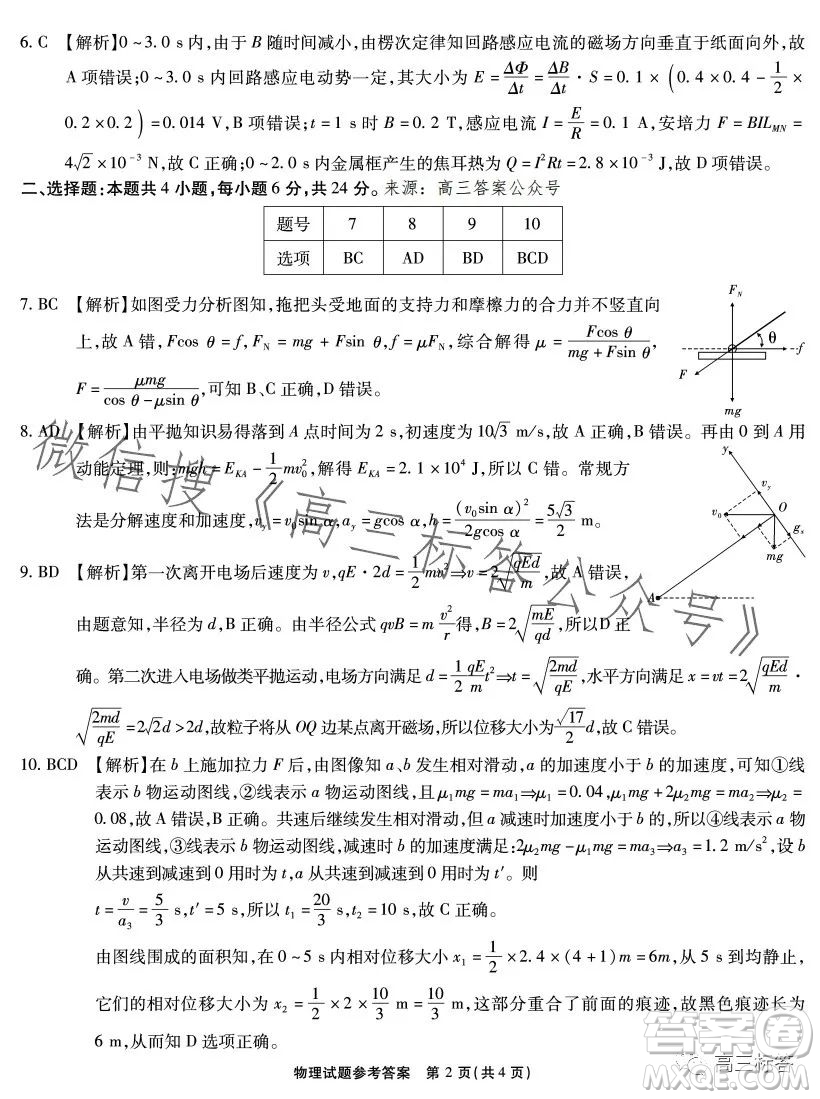 江淮十校2024屆高三第一次聯(lián)考物理試卷答案